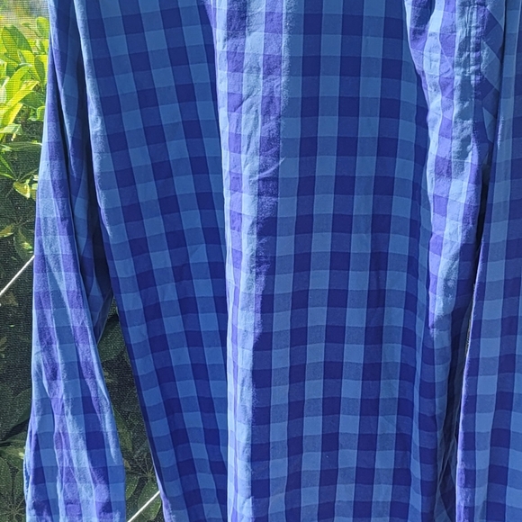 Goodthreads Button Up Shirt Mens XLarge Blue Checkered Slim Fit Casual Cotton. - Picture 5 of 7